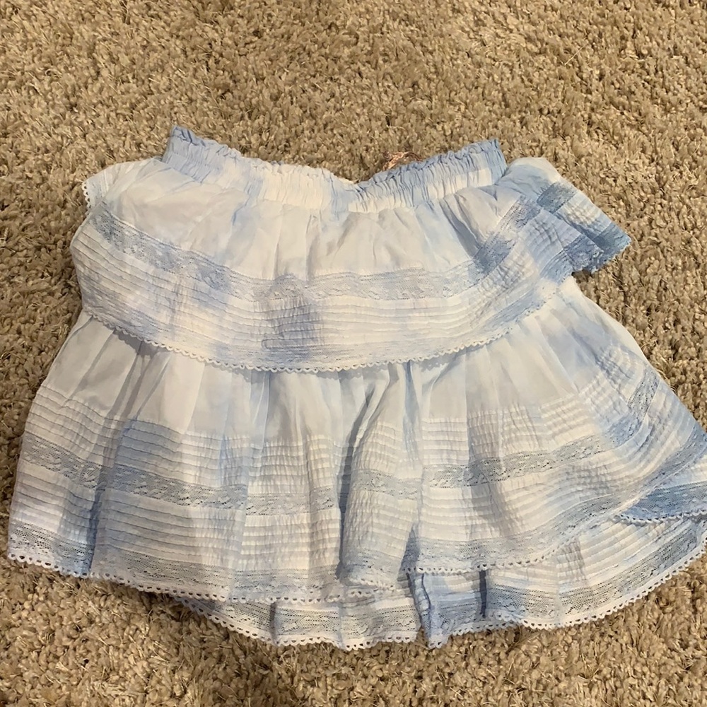 light blue love shack fancy mini skirt
